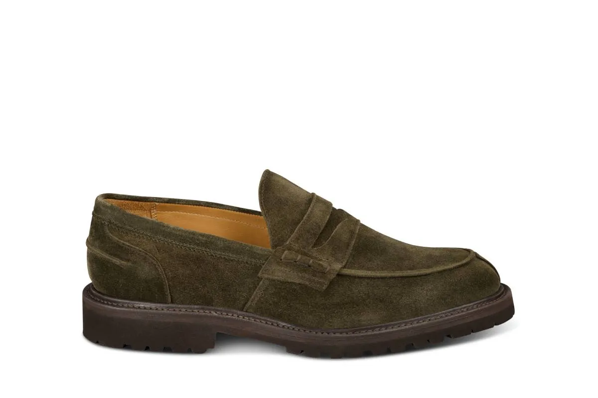 James Penny Loafer - Earth Castorino Suede sold by Tricker's