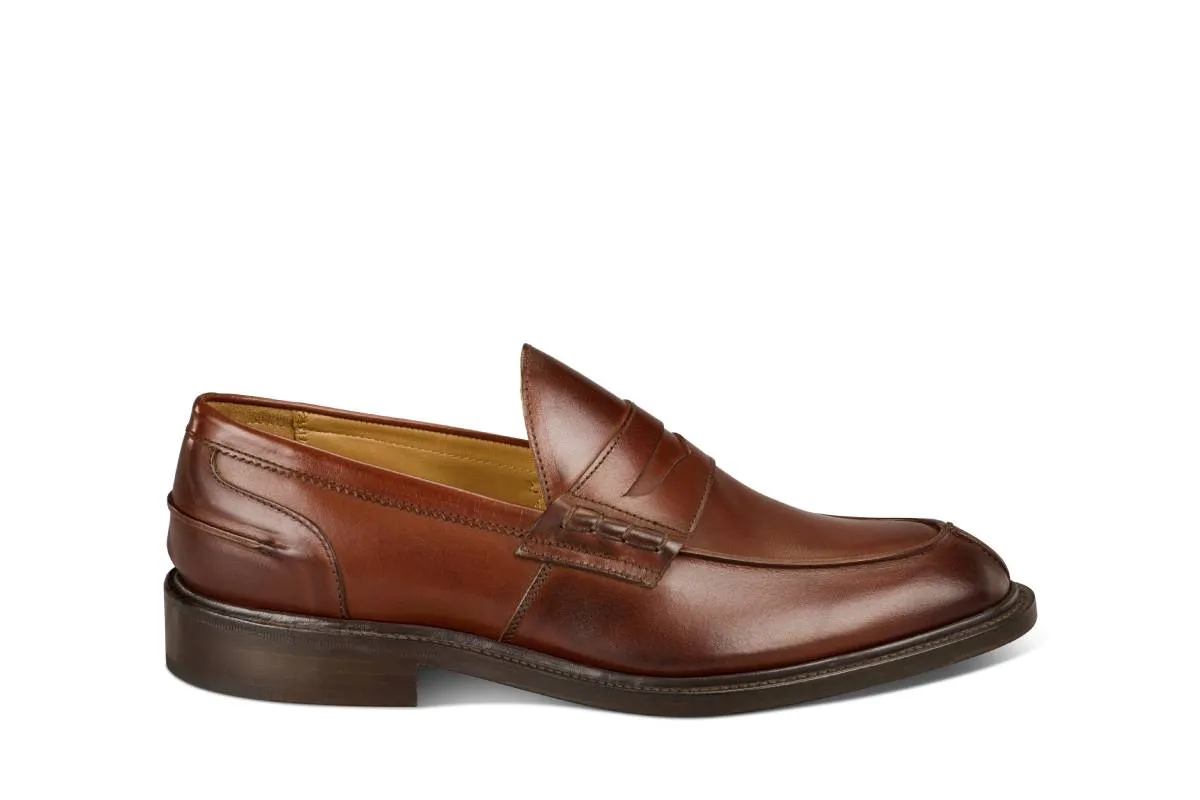 James Penny Loafer - Burgundy Burnished made by Tricker's