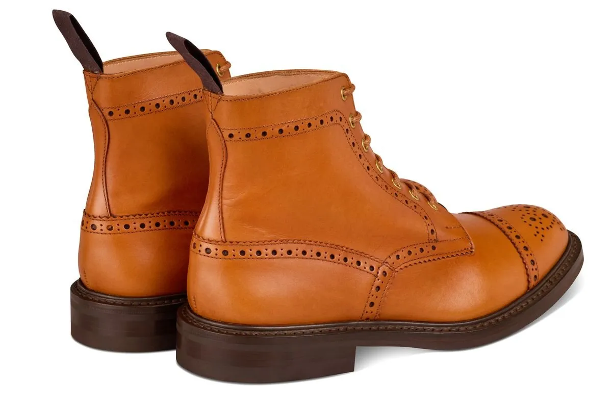7046 - Men's Derby ToeCap Brogue Boot - Gold MC sold by Tricker's product image thumbnail 4