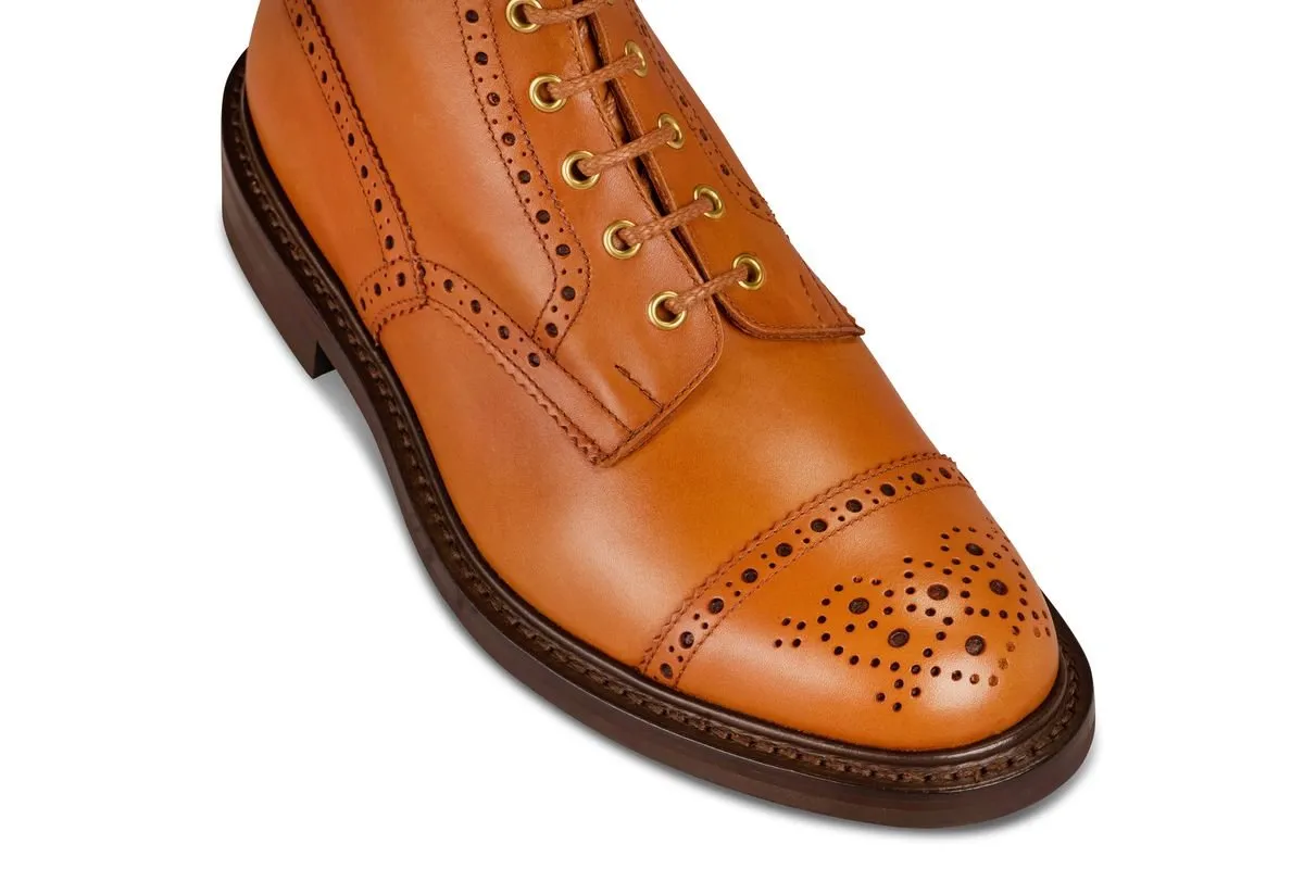 7046 - Men's Derby ToeCap Brogue Boot - Gold MC sold by Tricker's product image thumbnail 2
