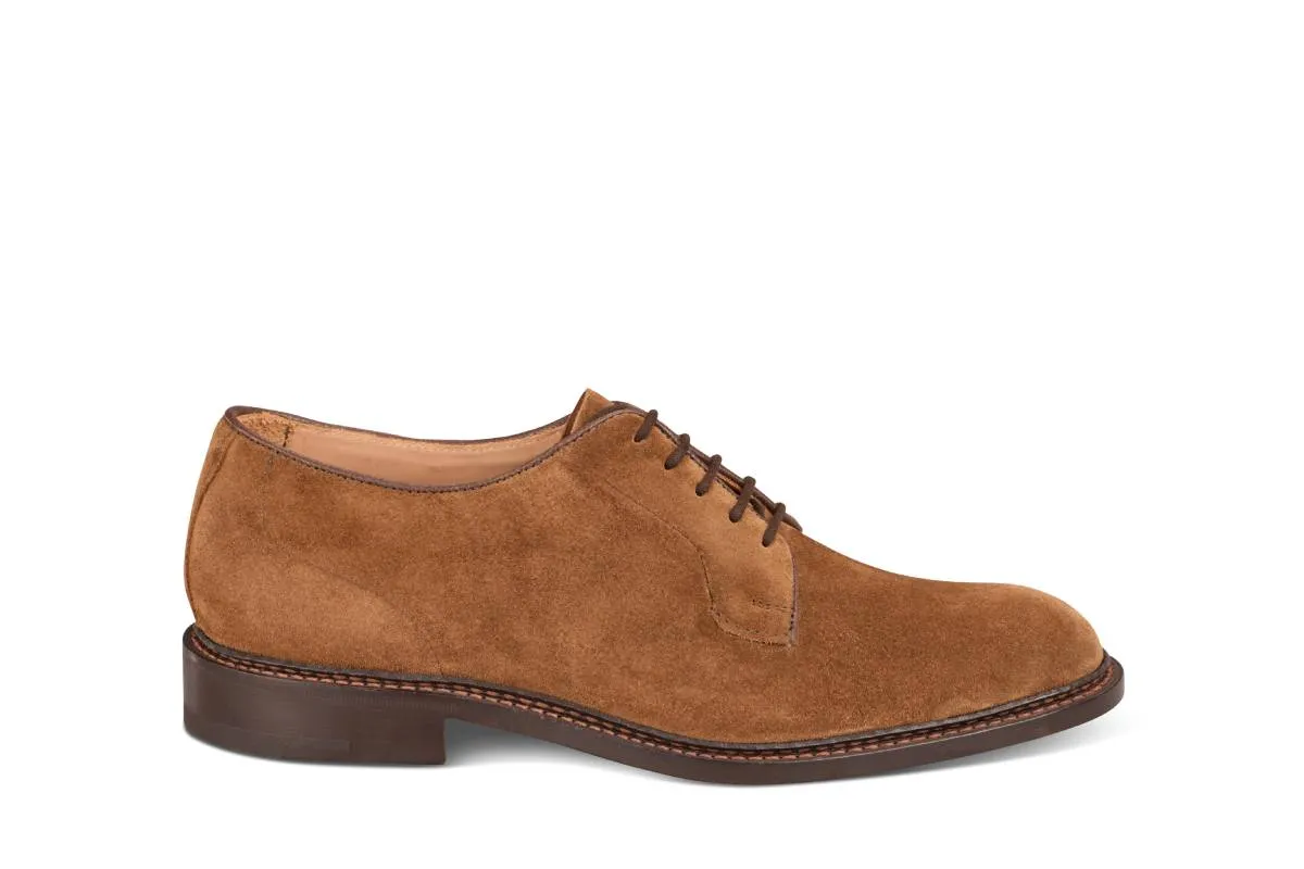 Robert Derby Shoe - Cubana Suede made by Tricker's