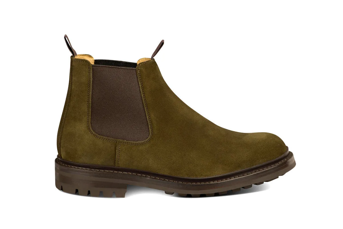 Stephen Low Chelsea Boot - Earth Ox Rev Suede sold by Tricker's