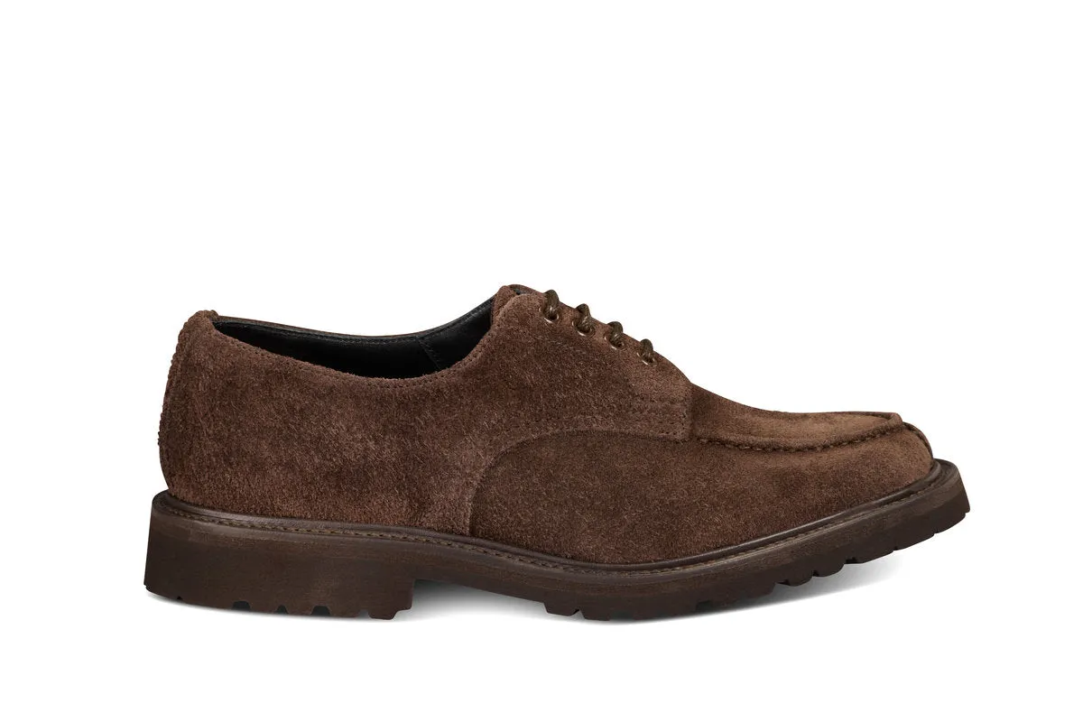 Kilsby Derby Shoe - Charcoal Coarse Suede made by Tricker's
