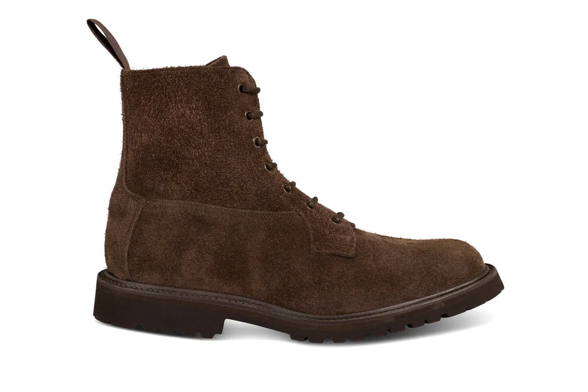 Burford Country Boot - Charcoal Coarse Suede made by Tricker's