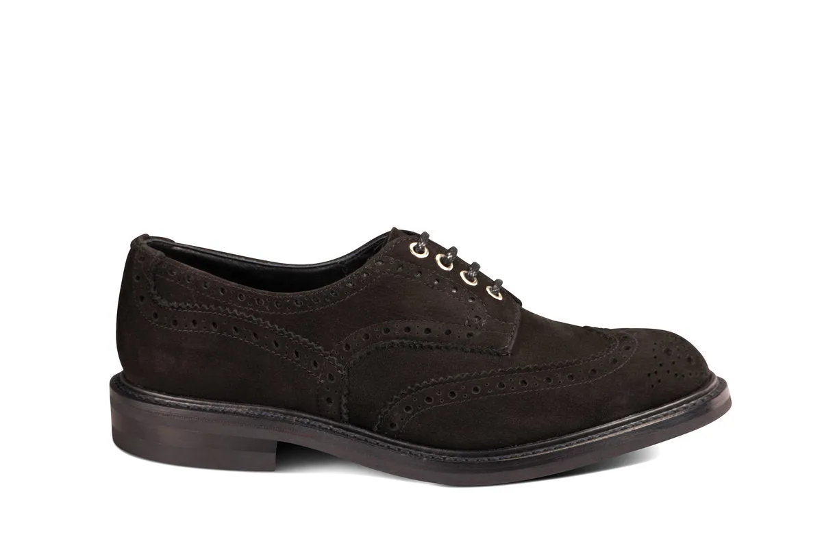 Bourton Country Shoe - Black Hydro Nubuck made by Tricker's