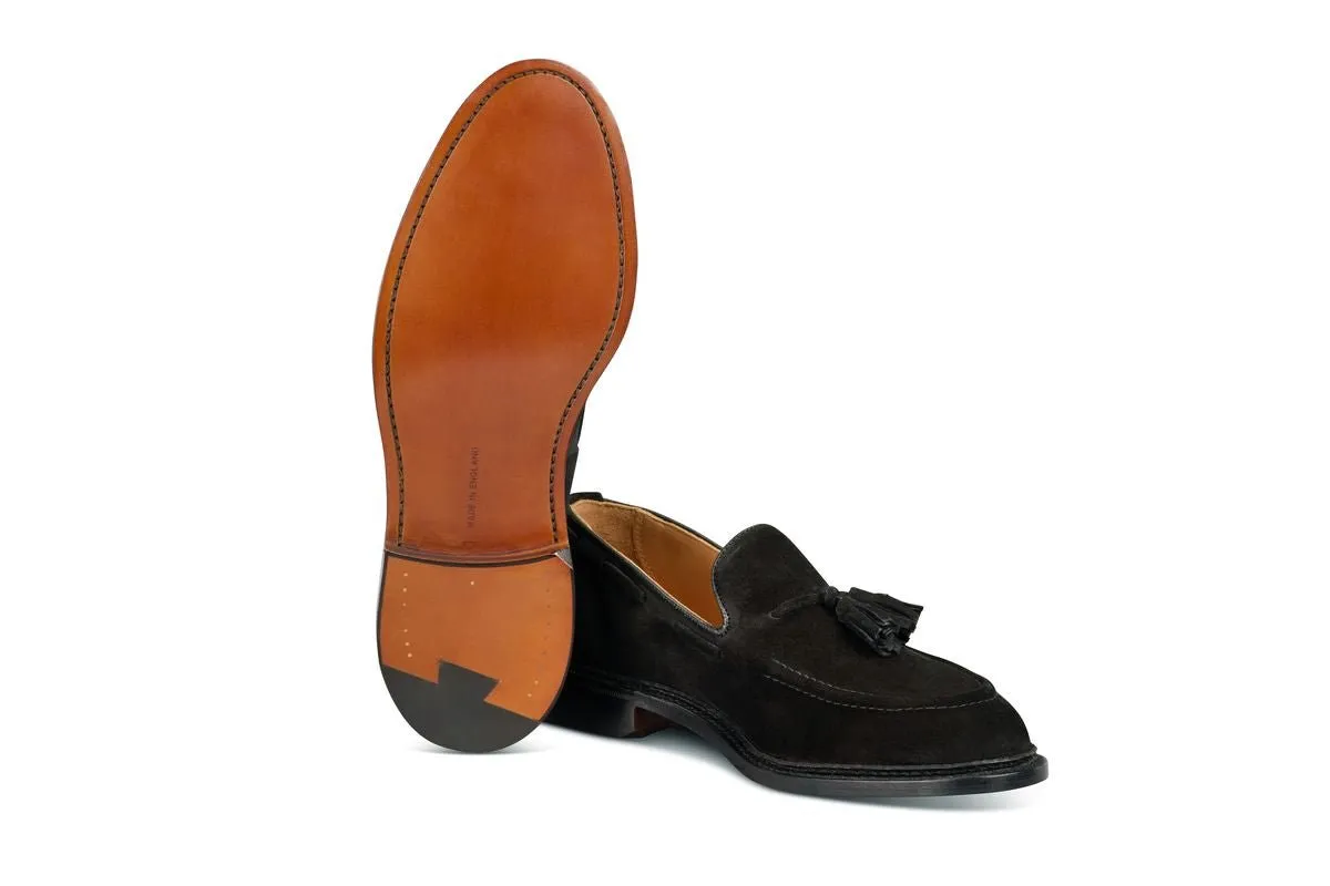 Elton Tassel Loafer - Black Castorino Suede sold by Tricker's product image thumbnail 5