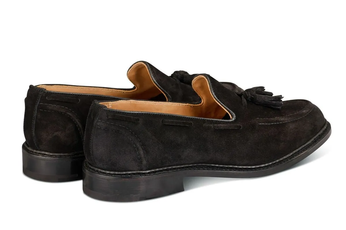 Elton Tassel Loafer - Black Castorino Suede sold by Tricker's product image thumbnail 4