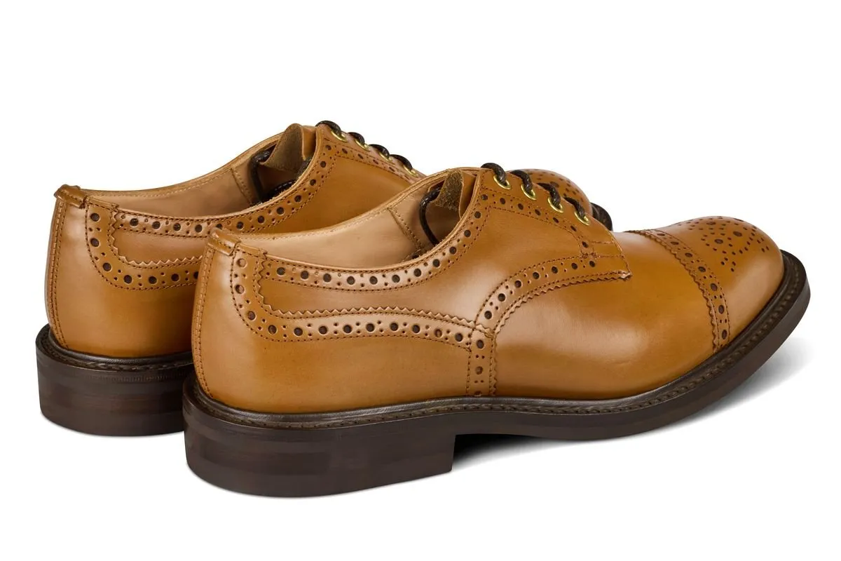 7047 - Men's Derby ToeCap Brogue - Chestnut Windsor Bonaudo sold by Tricker's product image thumbnail 4