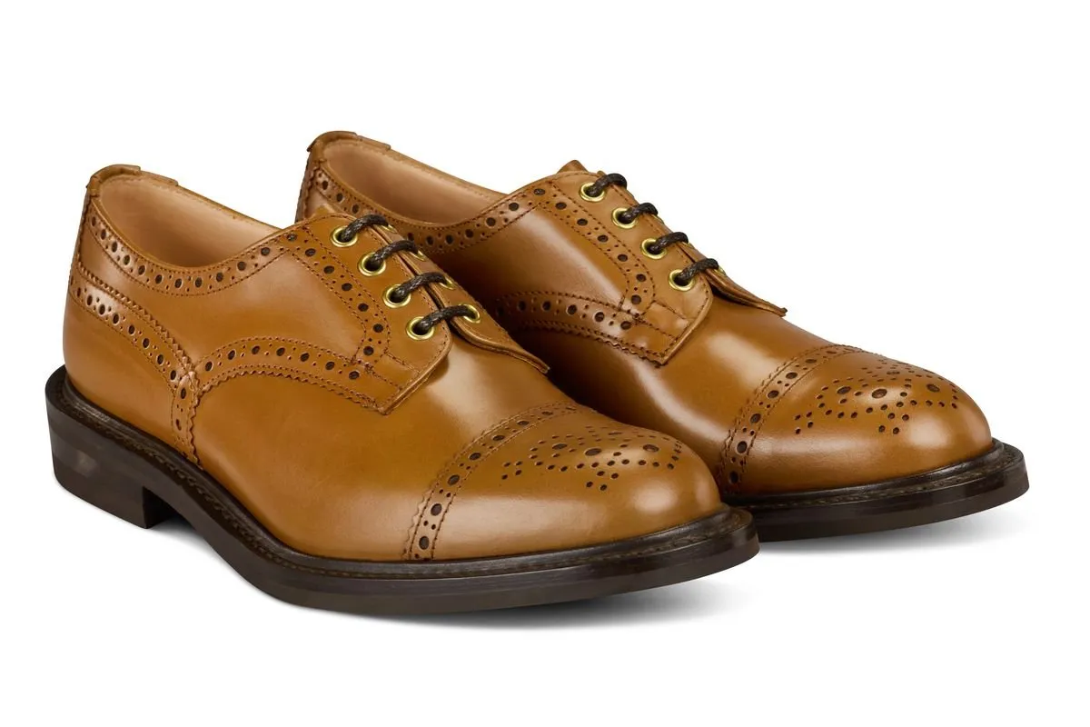 7047 - Men's Derby ToeCap Brogue - Chestnut Windsor Bonaudo sold by Tricker's product image thumbnail 3