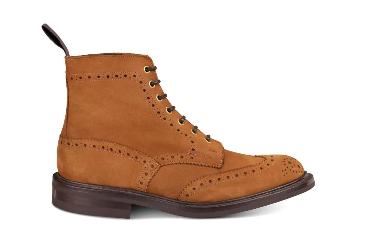 Stow Country Boot - Whiskey Hydro Nubuck made by Tricker's