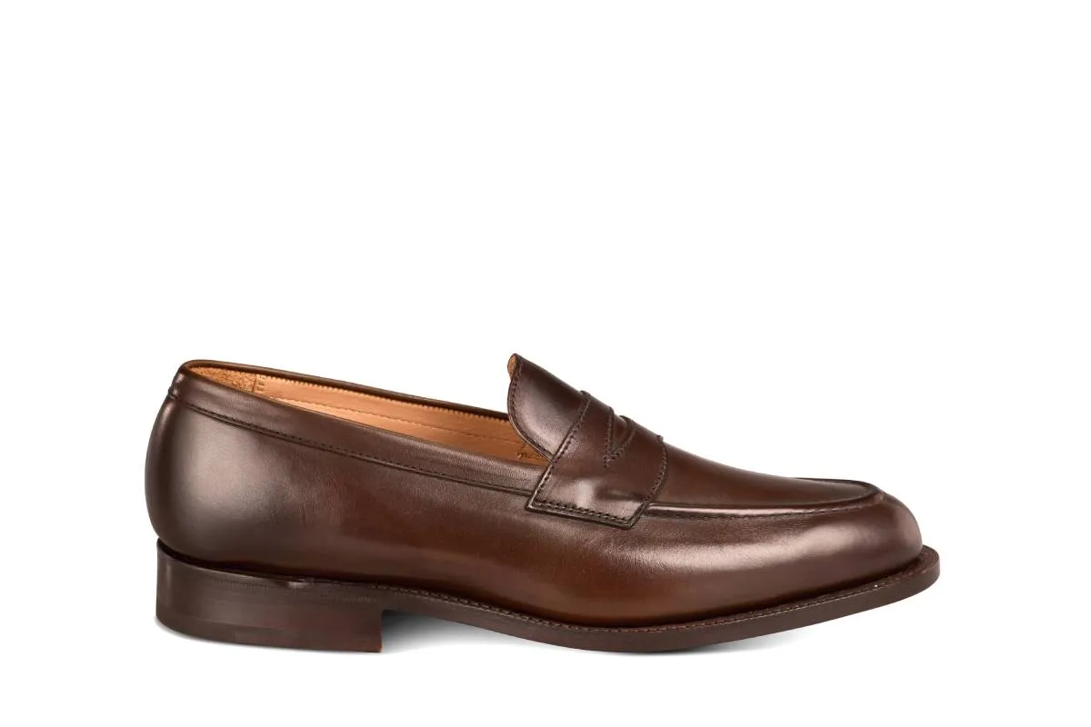 Havard Penny Loafer - Espresso Burnished Calf made by Tricker's
