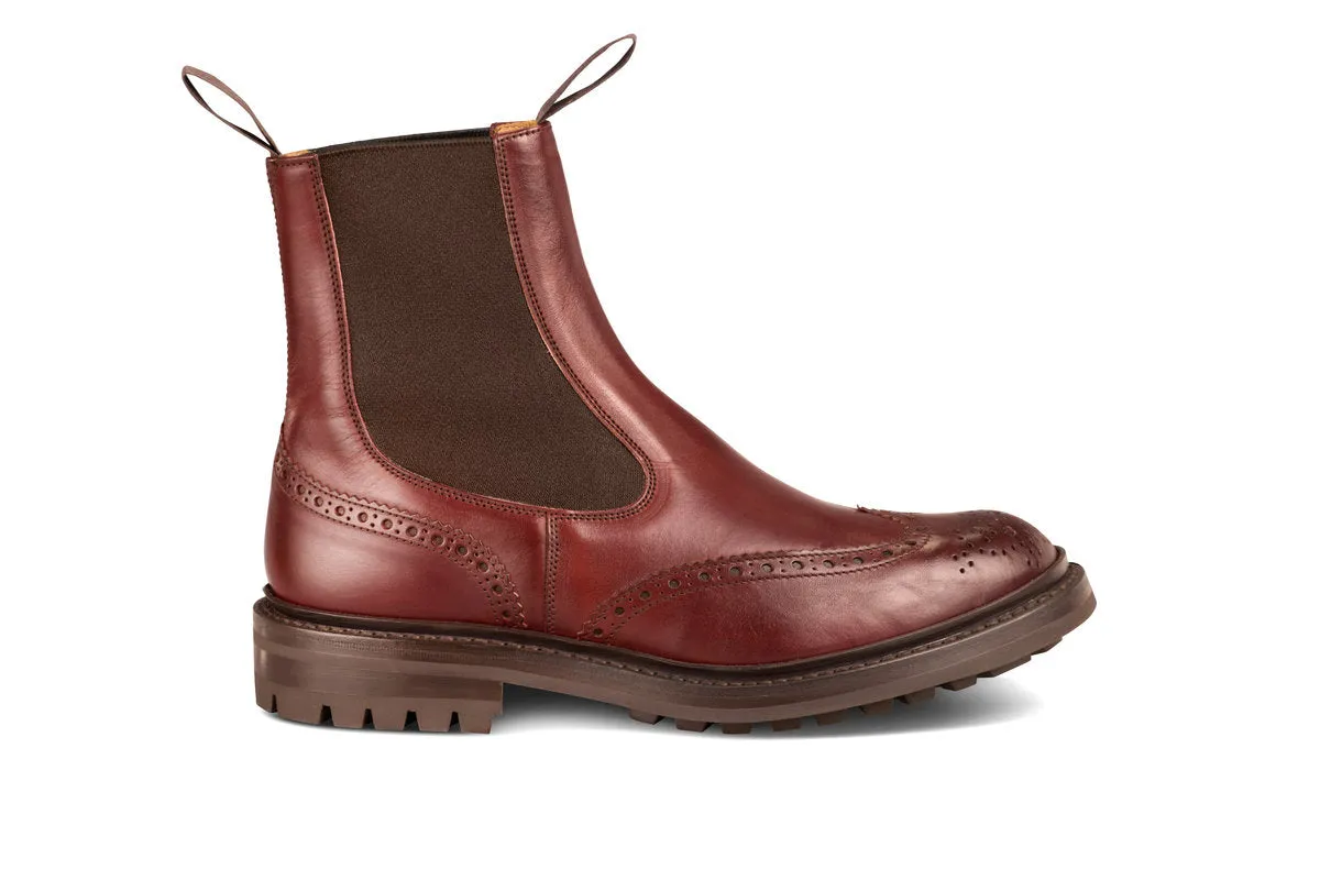 Henry Country Dealer Boot - Burgundy Burnished made by Tricker's