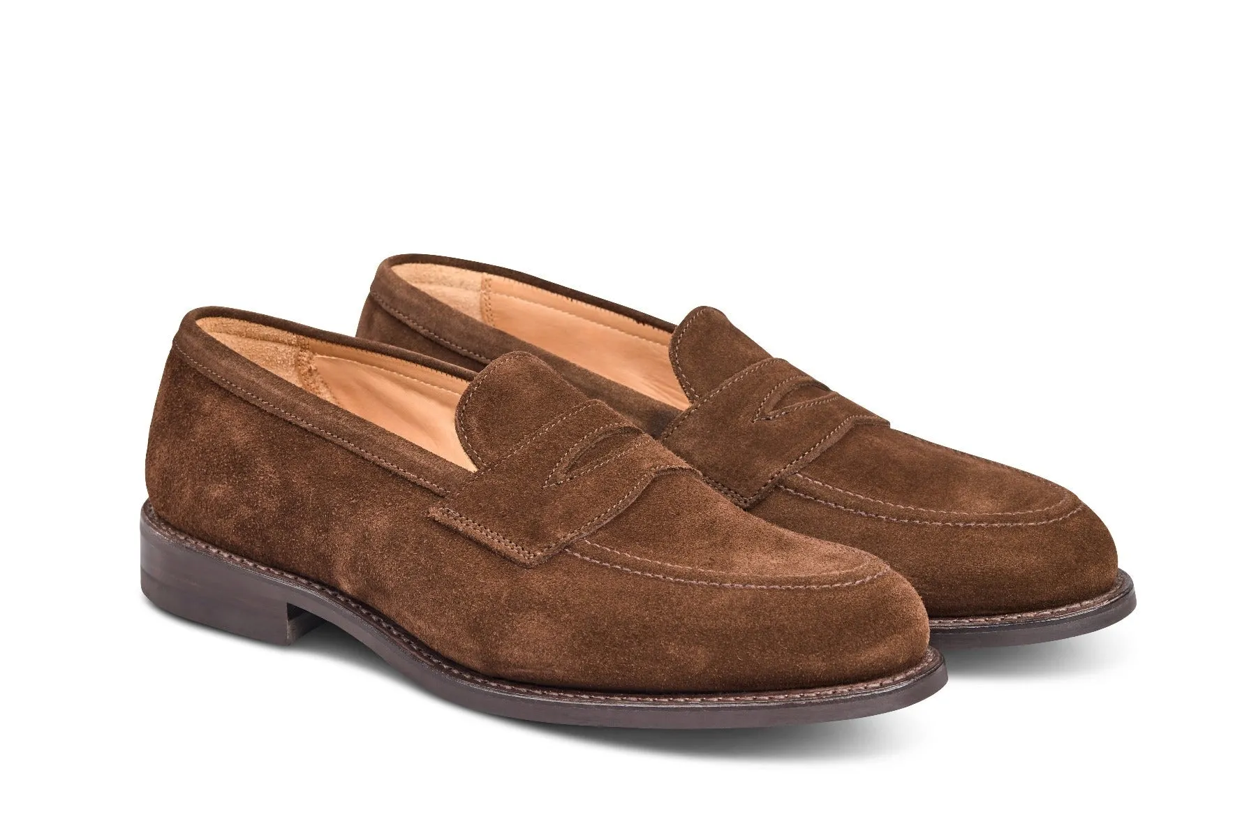 Havard Penny Loafer - Chocolate Repello Suede sold by Tricker's product image thumbnail 3