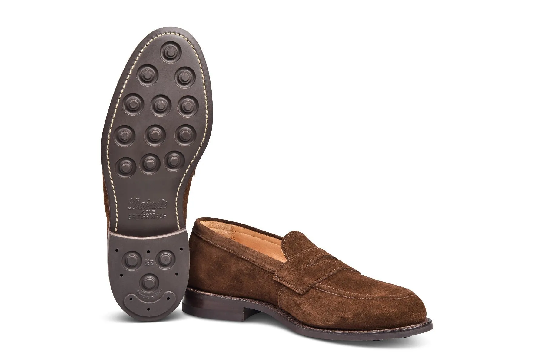 Havard Penny Loafer - Chocolate Repello Suede sold by Tricker's product image thumbnail 4