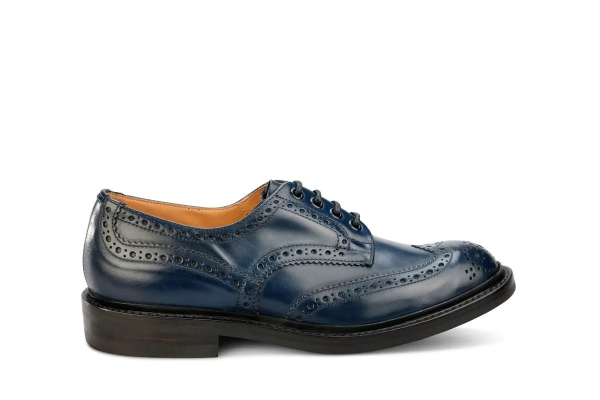 Bourton Country Shoe - Navy Aniline made by Tricker's