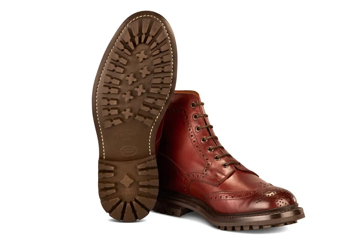 Malton Country Boot - Burgundy - 6 Fitting sold by Tricker's product image thumbnail 5