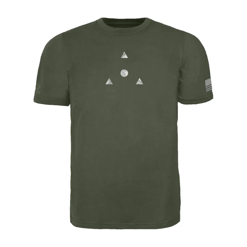 Men's Quest Topo Logo T-Shirt sold by Triple Aught Design