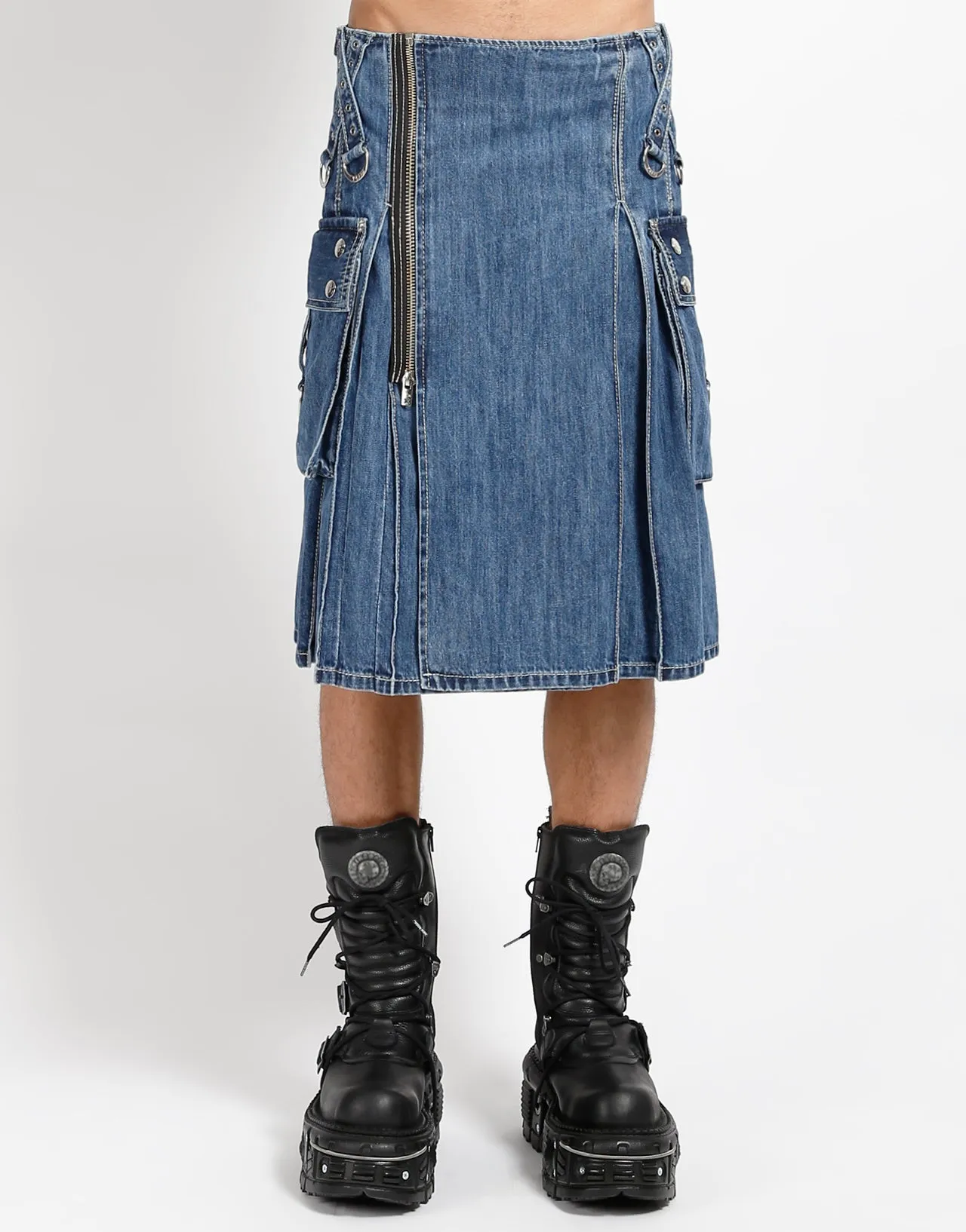 SUPER KILT LIGHT BLUE DENIM sold by Tripp nyc product image thumbnail 5