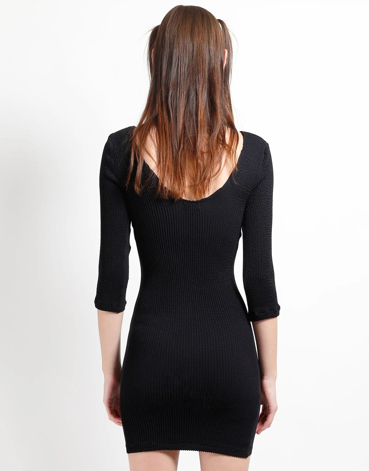 DOUBLE V-NECK 3/4 SLEEVE DRESS sold by Tripp nyc product image thumbnail 4