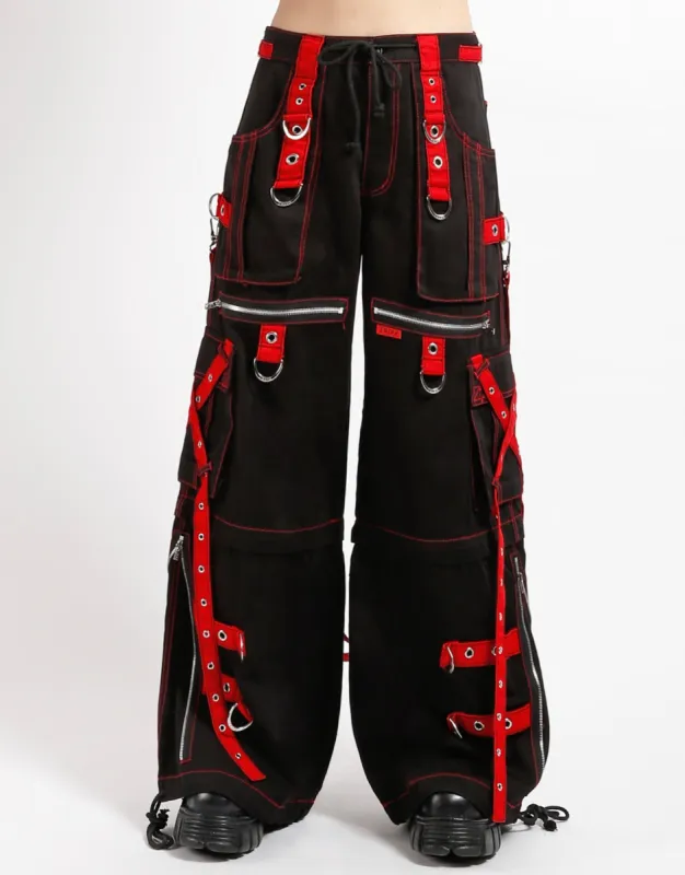 X-STRAP ZIP OFF PANT BLACK/RED sold by Tripp nyc