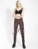 CLASSIC SLIM LEG BONDAGE PANT BLACK PLAID sold by Tripp nyc