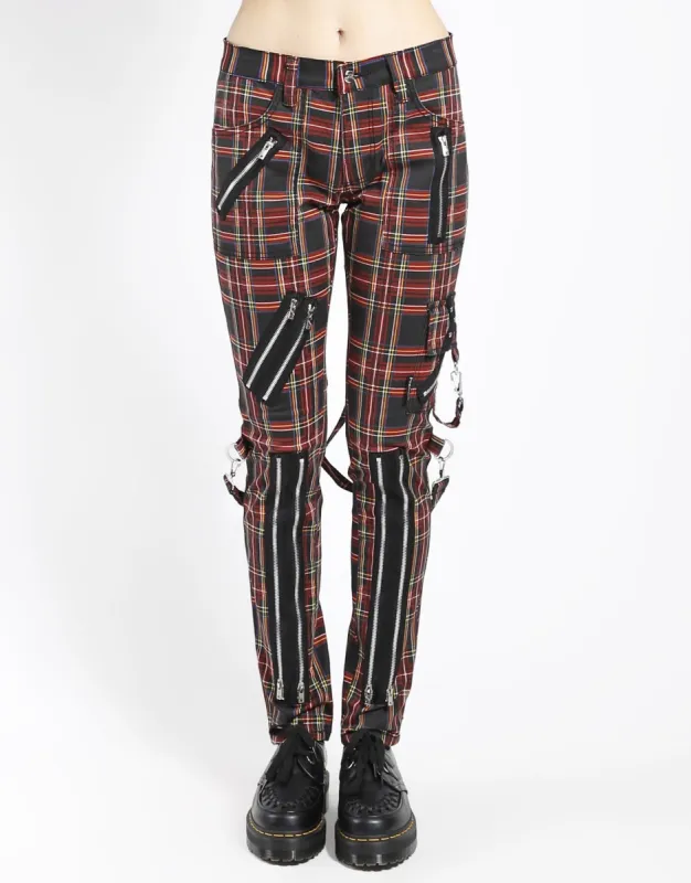 CLASSIC SLIM LEG BONDAGE PANT BLACK PLAID sold by Tripp nyc