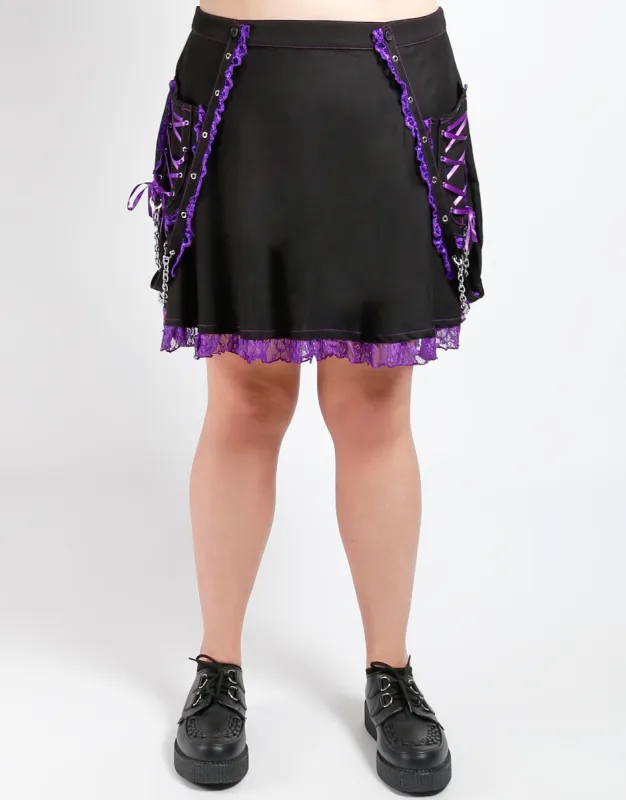 CURVE LOLITA SUSPENDER SKIRT PURPLE sold by Tripp nyc
