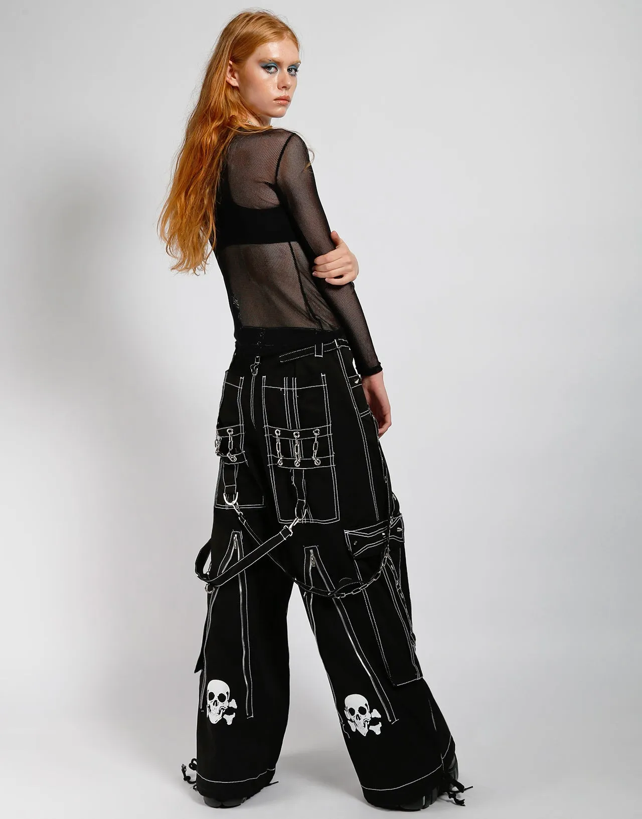 BACK UP SKULL PANT WHITE SKULL sold by Tripp nyc product image thumbnail 2