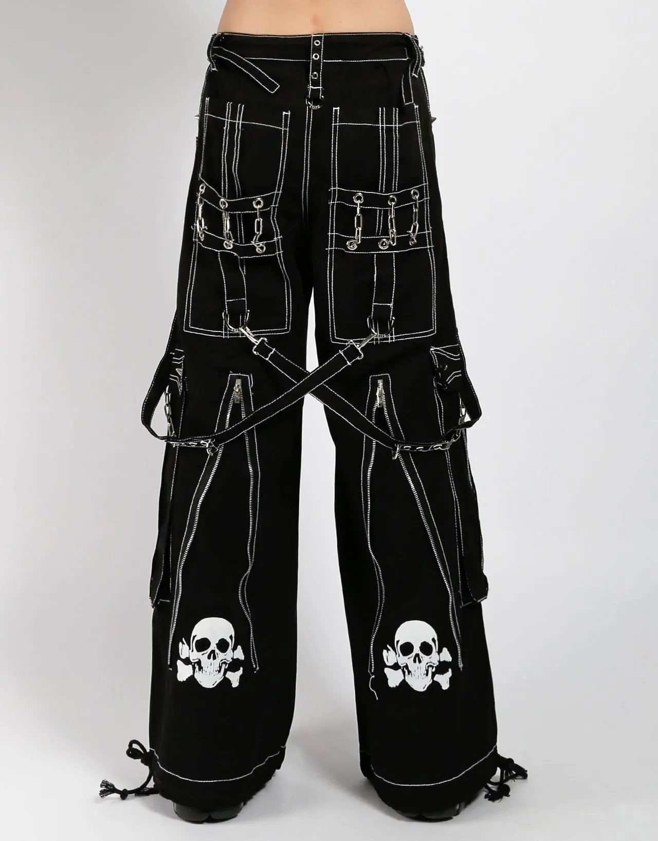 BACK UP SKULL PANT WHITE SKULL sold by Tripp nyc