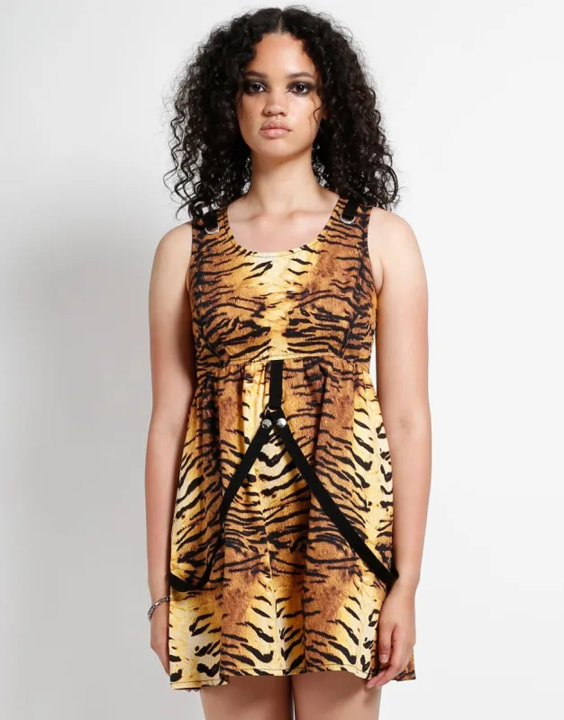 STRAP DRESS TIGER sold by Tripp nyc
