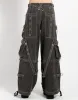 DENIM STRAP PANT BLACK sold by Tripp nyc