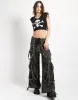 DENIM STRAP PANT BLACK sold by Tripp nyc