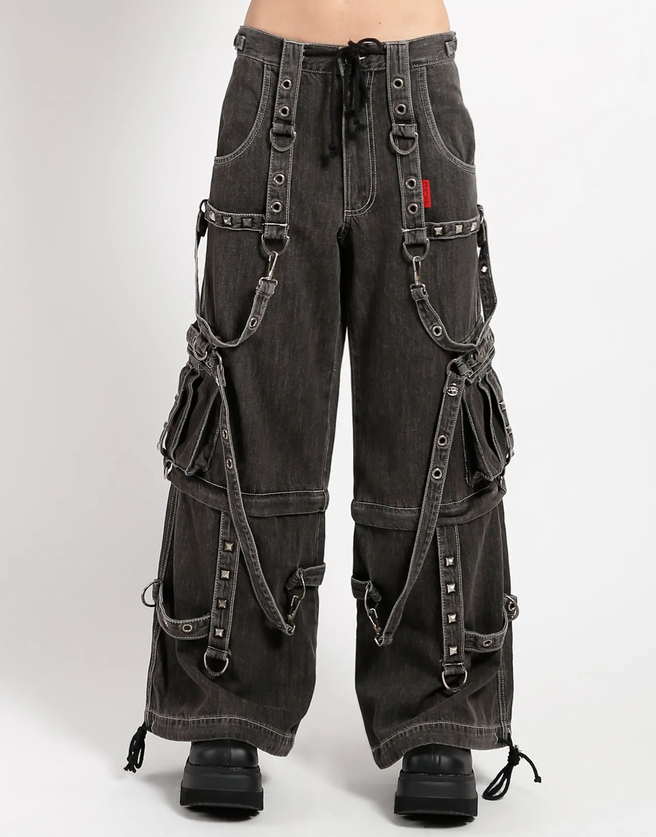 DENIM STRAP PANT BLACK sold by Tripp nyc