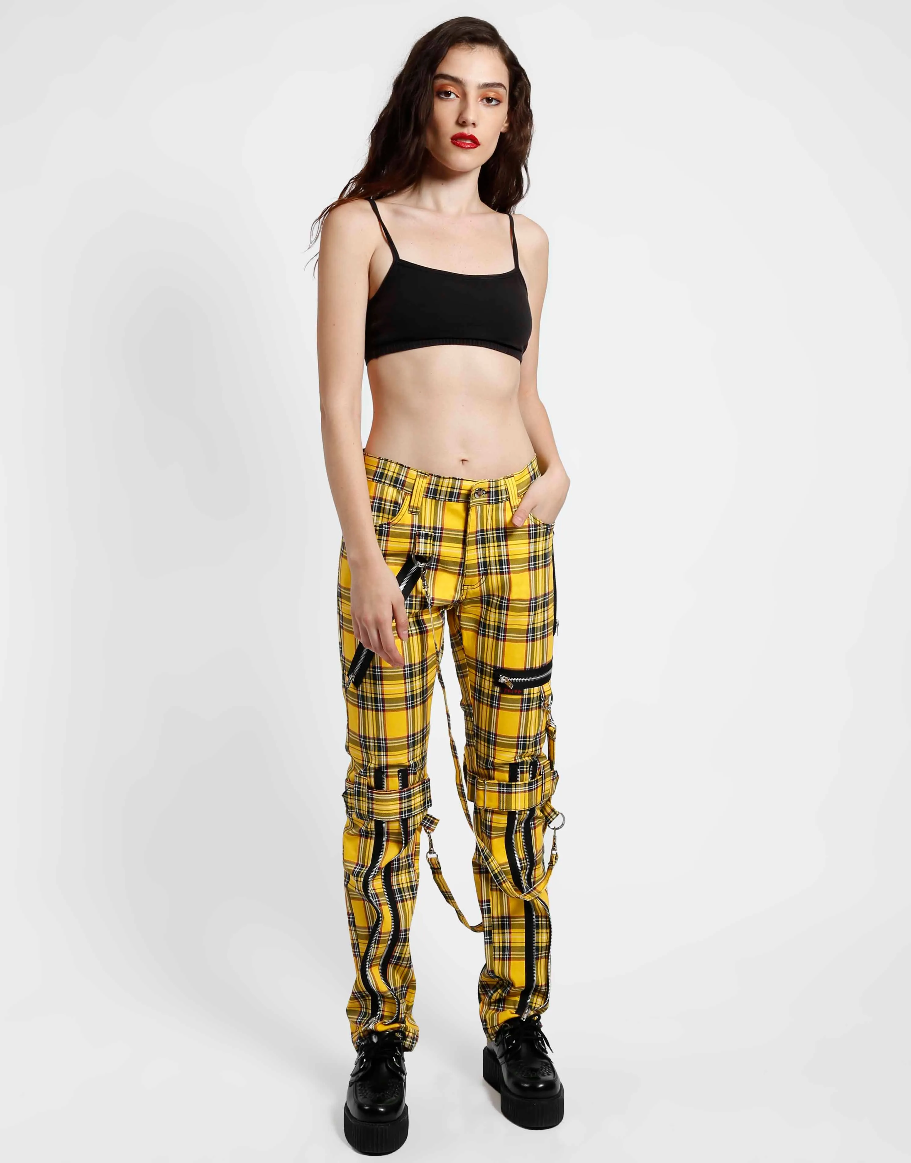 BONDAGE PANT YELLOW PLAID sold by Tripp nyc product image thumbnail 2
