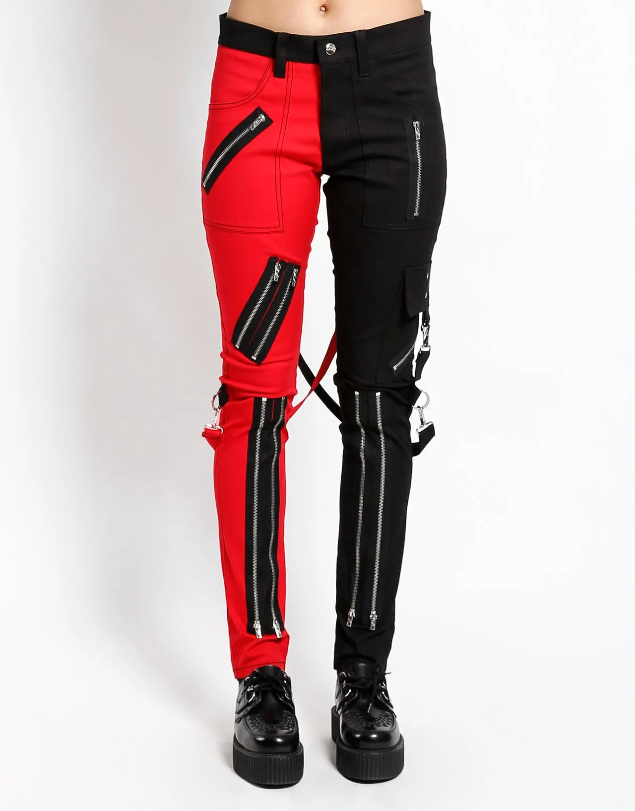 ALLAROUND \"BONDAGE PANT\"ネイビーチェック 新品 TRIPP NYC - BONDAGE PANT BLEACH AND STUD