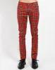 ROCKER JEAN RED TARTAN sold by Tripp nyc