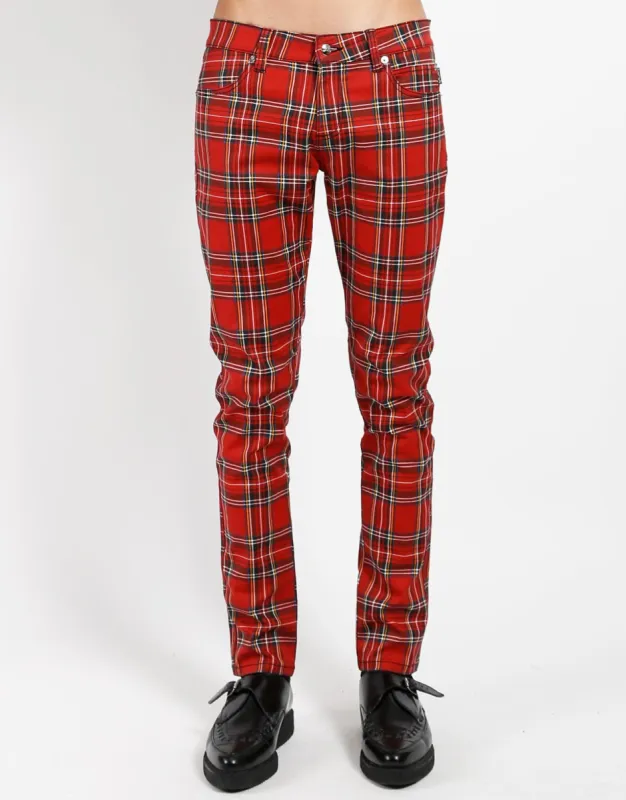 ROCKER JEAN RED TARTAN sold by Tripp nyc