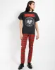 ROCKER JEAN RED TARTAN sold by Tripp nyc