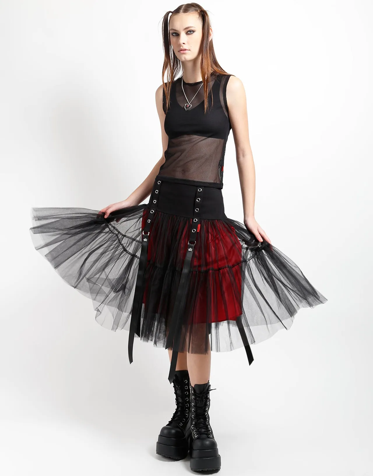TUTU RIBBON TULLE SKIRT RED sold by Tripp nyc product image thumbnail 2