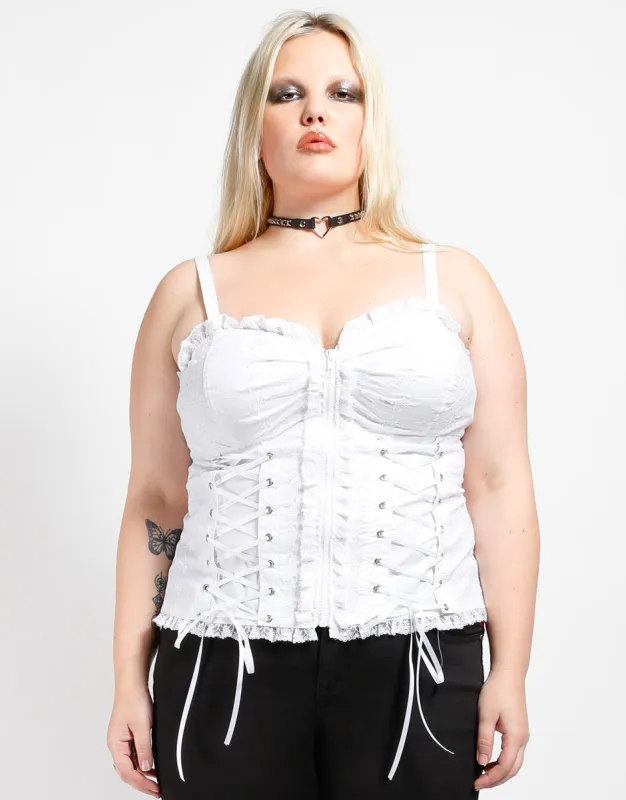 CURVE SKULL EMBROIDERY CORSET sold by Tripp nyc