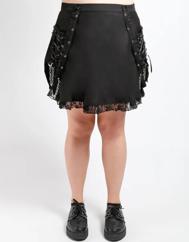 CURVE LOLITA SUSPENDER SKIRT BLACK sold by Tripp nyc