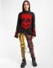 SPLIT LEG BONDAGE PANT YELLOW/BLACK PLAID sold by Tripp nyc