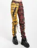 SPLIT LEG BONDAGE PANT YELLOW/BLACK PLAID sold by Tripp nyc