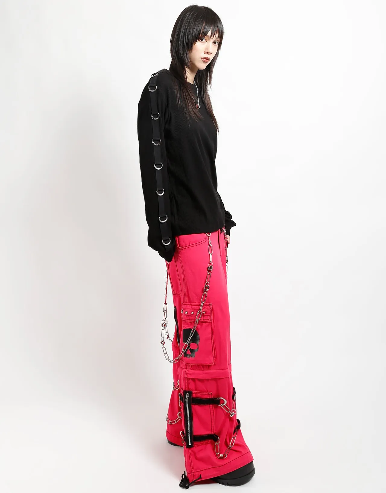 SKULL ZIP OFF PANT PINK sold by Tripp nyc product image thumbnail 2
