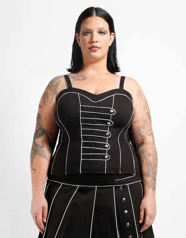 CURVE BAND CORSET WHITE sold by Tripp nyc