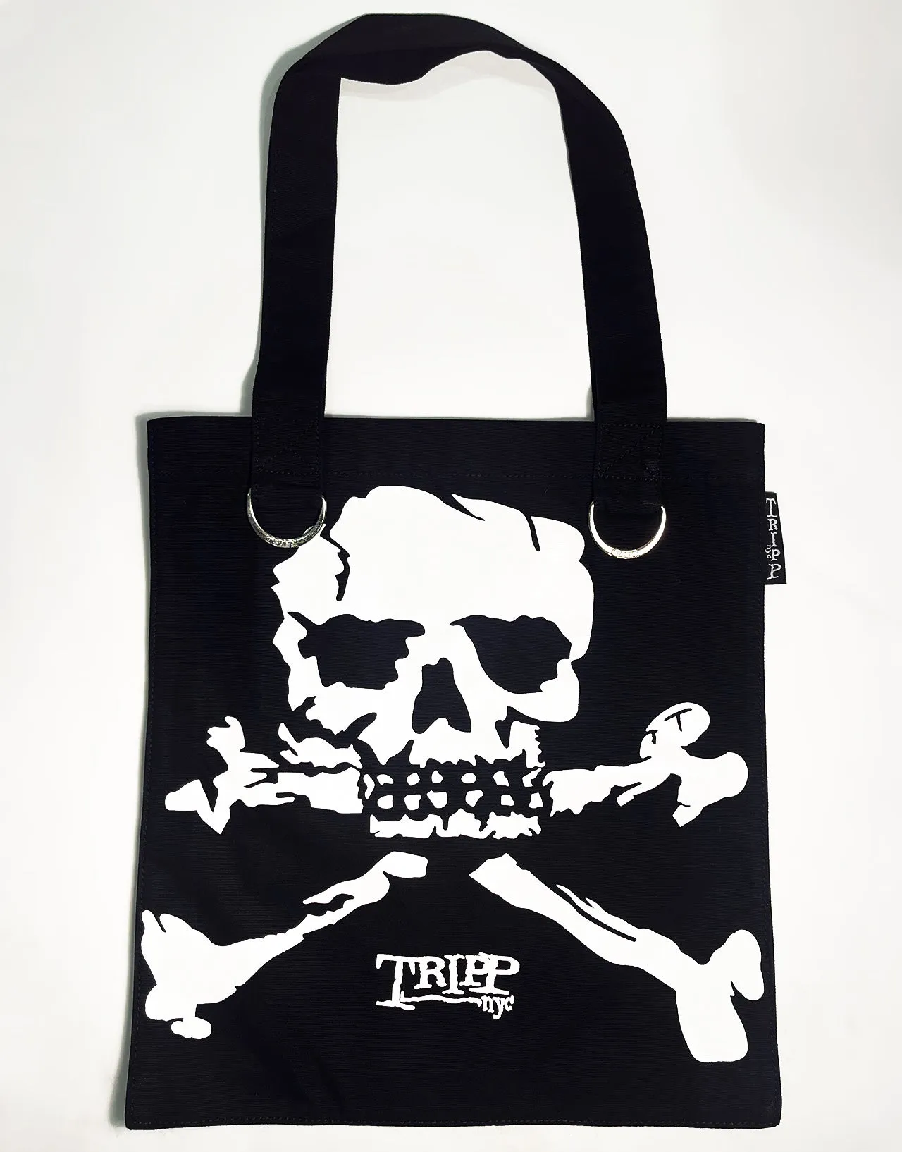 BIG WHITE SKULL LOGO TOTE sold by Tripp nyc