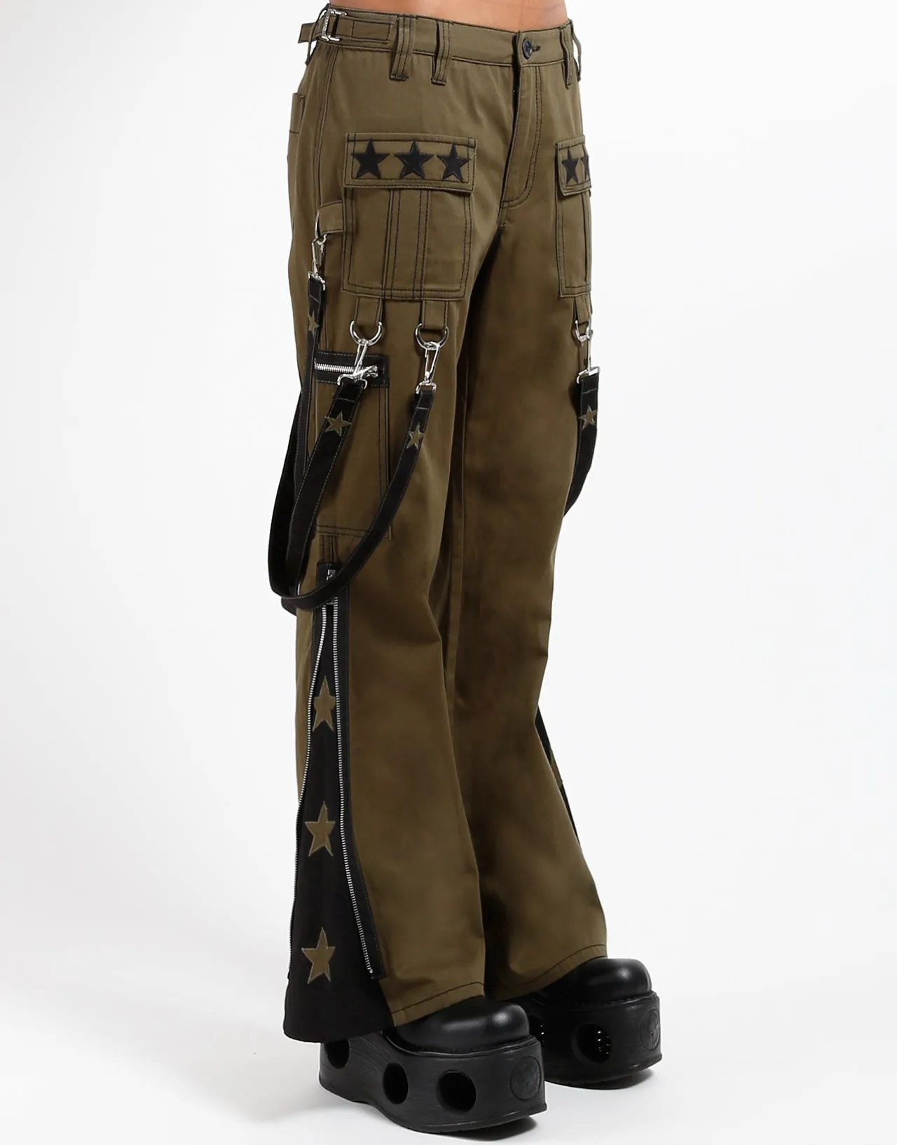 I AM A STAR PANT ARMY BLACK STAR sold by Tripp nyc product image thumbnail 3