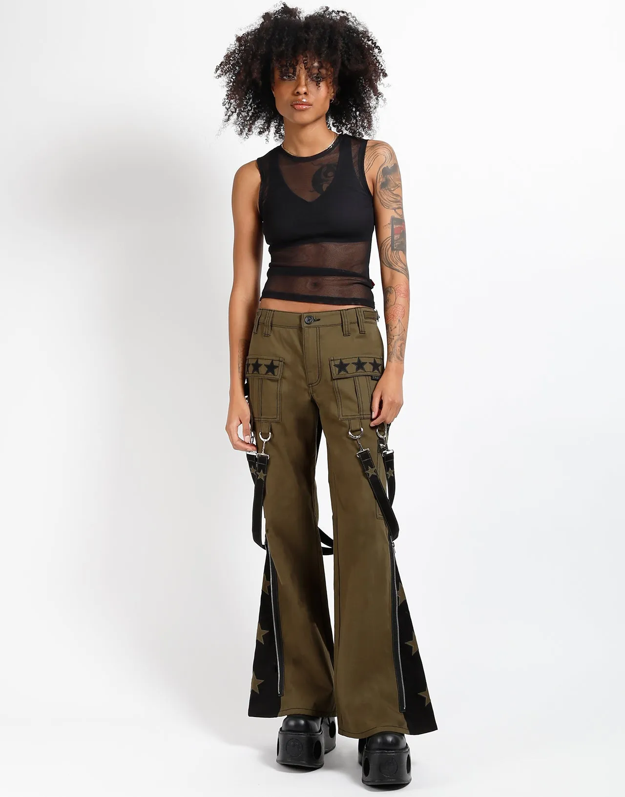 I AM A STAR PANT ARMY BLACK STAR sold by Tripp nyc product image thumbnail 2