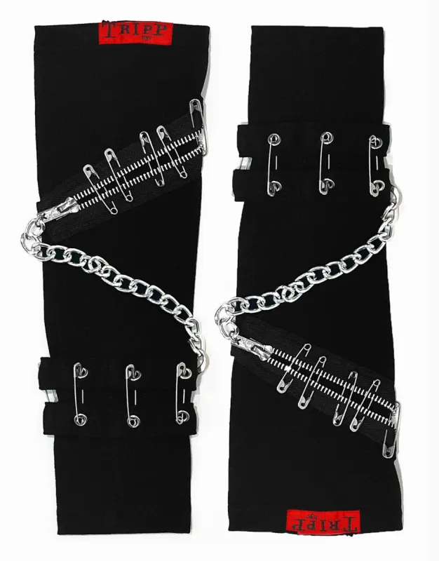 SAFETY PINS & CHAIN ARMWARMER sold by Tripp nyc