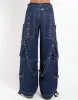 DENIM STRAP PANT INDIGO sold by Tripp nyc